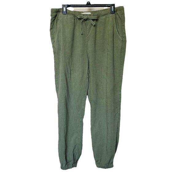 Cloth & Stone Pants Women’s Med Pull On Olive Green Relaxed Lyocell Callout - Picture 1 of 10